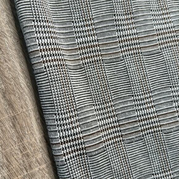 TOP 10 Black Brown White Plaid Print Tie Waist Wide Leg Pants Women’s Size Small - Picture 7 of 8